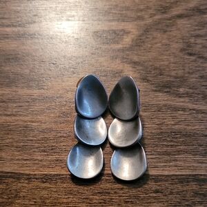 Ee Silver Stacked Spoon Earring Set